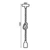 ACA Lighting Hang závěs 40WRR