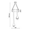 ACA Lighting Vintage závěsné svítidlo 932302BBR