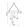ACA Lighting Vintage závěsné svítidlo 932604BBR
