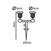 ACA Lighting zahradní bodové svítidlo 2xE27 PAR38 černá No79-B AC.045GL79