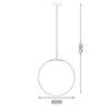ACA Lighting venkovní závěsné svítidlo D250 PMM opálová bílá AC.18250KOP