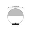 ACA Lighting venkovní stojací svítidlo BALL D40 čirá AC.3534T