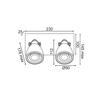 ACA Lighting nástěnné bodové svítidlo 2XGU10 bílá terrazzo 23X15X18CM DINO AR1822W23WT