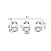 ACA Lighting nástěnné bodové svítidlo 3XGU10 bílá terrazzo 36X15X18CM DINO AR1823W36WT