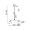 ACA Lighting závěsné svítidlo 2XE27 černá+zlatý kov 63X22XH92CM PIPE AR4172P63BG