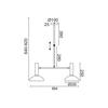 ACA Lighting závěsné svítidlo 2XE27 černá+ mosaz 69X20XH92CM SHERLOCK AR4182P69BB