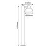 ACA Lighting Garden Pole venkovní stojací svítidlo BERO1POBK