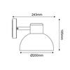 ACA Lighting Garden Wall venkovní nástěnné svítidlo BERO1WG