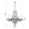ACA Lighting Crystal závěsné svítidlo BLK80048PCG