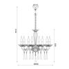 ACA Lighting Crystal závěsné svítidlo BLK80288PCG