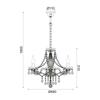ACA Lighting Crystal závěsné svítidlo BLK80413PCC