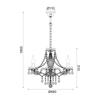 ACA Lighting Crystal závěsné svítidlo BLK80413PCC
