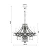 ACA Lighting Crystal závěsné svítidlo BLK80416PCC