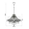ACA Lighting Crystal závěsné svítidlo BLK80418PCC