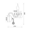 ACA Lighting Crystal nástěnné svítidlo BLK82041WWC