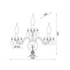 ACA Lighting Crystal nástěnné svítidlo BLK82043WCC