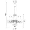 ACA Lighting Crystal závěsné svítidlo BLK82046PCC