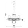 ACA Lighting Crystal závěsné svítidlo BLK82048PWC