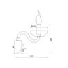 ACA Lighting Crystal nástěnné svítidlo BLK82181WCNC
