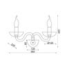 ACA Lighting Crystal nástěnné svítidlo BLK82182WWC