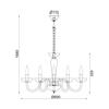 ACA Lighting Crystal závěsné svítidlo BLK82185PCNC