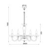 ACA Lighting Crystal závěsné svítidlo BLK82185PWC