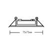 ACA Lighting bodové svítidlo hranaté zapuštěné MR16 BS3159 stříbrná BS3159CPMR16