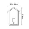 ACA Lighting Garden Wall venkovní nástěnné svítidlo CELIAH1WBK