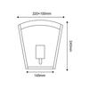 ACA Lighting Garden Wall venkovní nástěnné svítidlo CELIAV1WBK