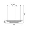 ACA Lighting závěsné svítidlo LED 18W 3000K 1960LM kov černá 40X85XH110CM MICHELLE DCR39212