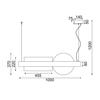 ACA Lighting závěsné svítidlo LED 20W 3000K 2150LM kov černá+akryl 7,5X100XH120CM EARTH DCR39214