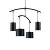 ACA Lighting závěsné svítidlo LED 4XE27 kov černá+kůže D60XH150CM ESCALA DCR39219
