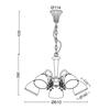 ACA Lighting Elegant závěsné svítidlo DL8165
