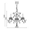 ACA Lighting Elegant závěsné svítidlo DL9343PWG