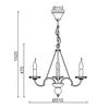 ACA Lighting Elegant závěsné svítidlo DL9363PWG