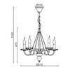 ACA Lighting Elegant závěsné svítidlo DL9365PWG