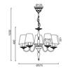 ACA Lighting Textile závěsné svítidlo DL9505PWB