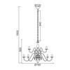 ACA Lighting Elegant závěsné svítidlo DLA120012P