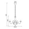 ACA Lighting Elegant závěsné svítidlo DLA12003P