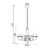 ACA Lighting Elegant závěsné svítidlo DLA12005P