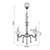ACA Lighting Elegant závěsné svítidlo DLA12153P
