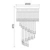 ACA Lighting Crystal stropní svítidlo DLA12225