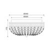 ACA Lighting Crystal stropní svítidlo DLA12253