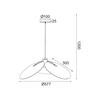 ACA Lighting závěsné svítidlo 1XE27 bílá+stříbrný kov D58XH120CM BLOSSOM EF21P158SW