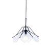 ACA Lighting závěsné svítidlo 1XE27 bílá akryl + černý kov D45XH120CM ORIGAMI EF39P145WH