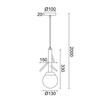 ACA Lighting závěsné svítidlo 1XE14 FLORESTA dřevo D15XH200CM EF93571P