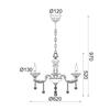 ACA Lighting Elegant závěsné svítidlo EG166493PCH