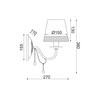ACA Lighting Textile nástěnné svítidlo EG167281WBW