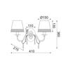 ACA Lighting Textile nástěnné svítidlo EG167282WBW