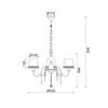 ACA Lighting Textile závěsné svítidlo EG167283PBW